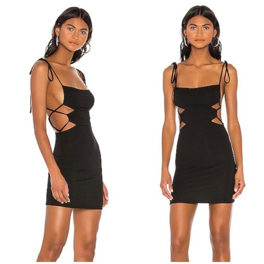 NWT H:ours Montlake Black Cut Out Mini Dress